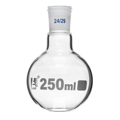 Eisco Boiling Flask with 24/29 Joint, 250ml - Flat Bottom, Borosilicate Glass - Eisco Labs CH01004G