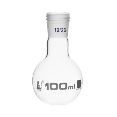 Eisco Boiling Flask with 19/26 Joint, 100ml Capacity, Flat Bottom Borosilicate - Eisco Labs CH01004D