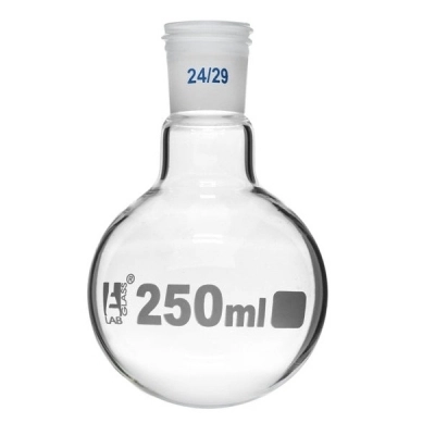 Eisco Boiling Flask with 24/29 Joint, 250ml - Round Bottom, Borosilicate Glass - Eisco Labs CH01002G