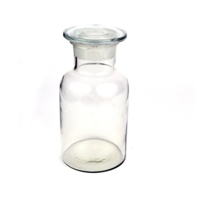 Eisco Labs Reagent Bottle, Soda Glass, Wide Neck with Stopper, 500 mL CH0156EW