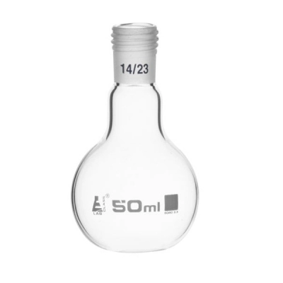 Eisco Boiling Flask with 14/23 Joint, 50ml Capacity, Flat Bottom Borosilicate - Eisco Labs CH01004A