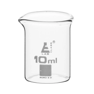 Eisco Beaker, 10ml - Low Form - Ungraduated - Borosilicate Glass CH0126B