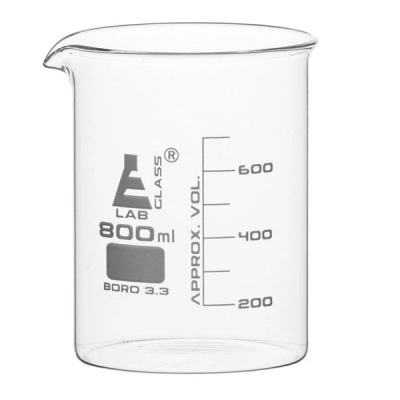 Eisco Beaker, 800ml - Low Form - 100ml Graduations - Borosilicate Glass CH0126J8