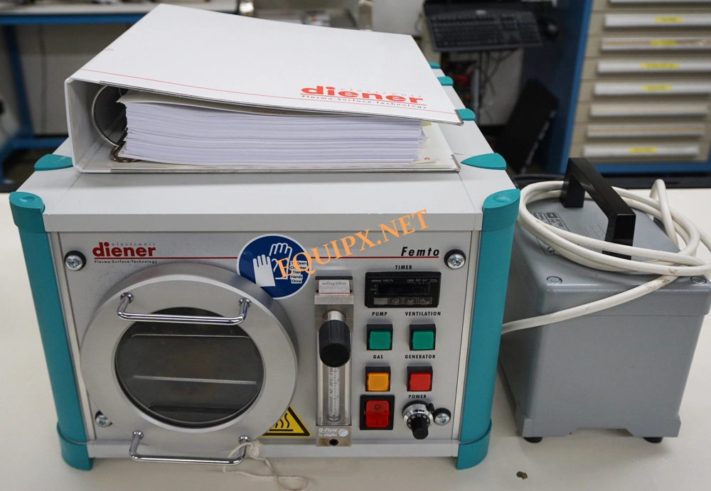 Diener FEMTO SRS Plasma asher (2014) with Pfeiffer DUO 1.7cfm vacuum pump (4834)