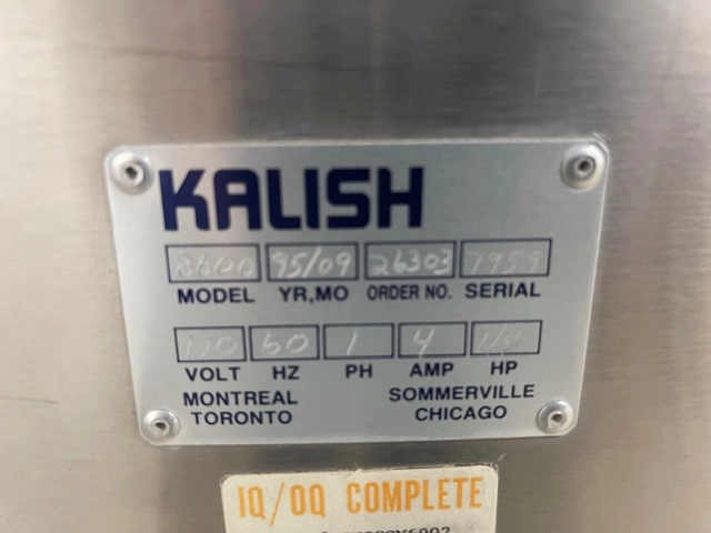 Kalish KalispectorTablet Inspection  Belt  Conveyor  Stainless Steel