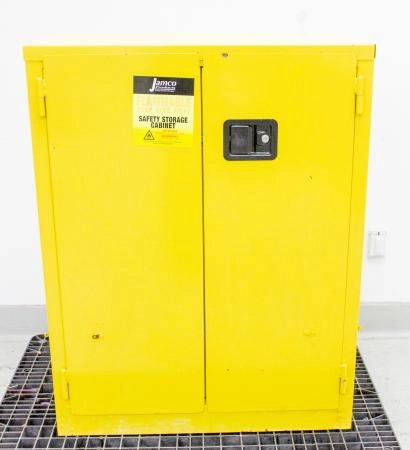 Jamco Flammable Safety Storage Cabinet, Yellow, 18x34x44, Self Close