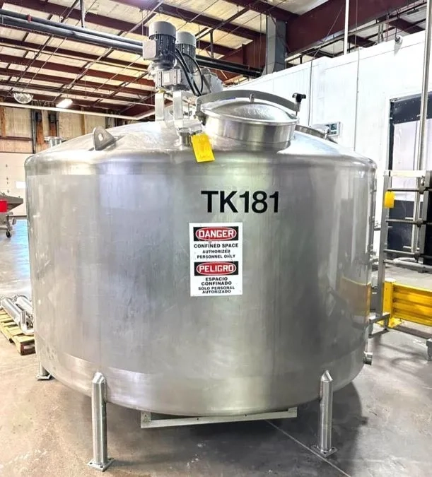 1500 gallon Stainless Steel Mix Tank