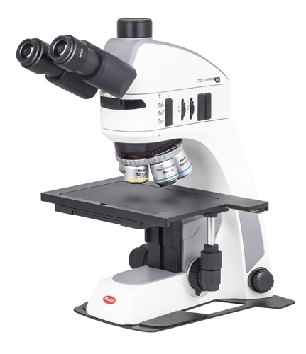 Motic Panthera TEC-BD/DF/RL/TL Trinocular Upright Industrial Microscope, 6x4 Stage