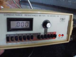 YSI MODEL 34 CONDUCTANCE METER, WITH CHARGER AND TEMP PROBE (dw327v) To see a picture of this lab 