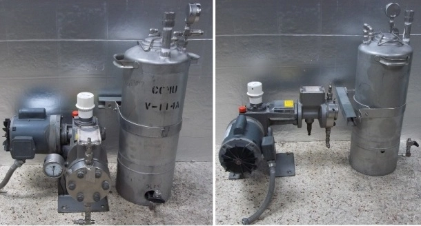 BRAN+LUEBBE METERING PUMP, (SETUP AS CSM CIRCULATING SAMPLE MIXER) TYPE N-P 31, MACH NO 5101174, 