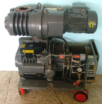 BOC EDWARDS MULTI STAGE DRY VACUUM PUMP MODEL DP40, : 5644A ROLL AROUND CART MOUNTED WITH EDWARDS ME