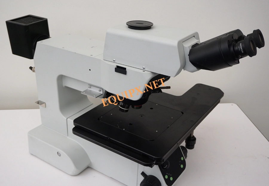 Olympus MX61-F semiconductor inspection microscope configured for brightfield darkfield inspection of maximum 200mm wafers (4839)