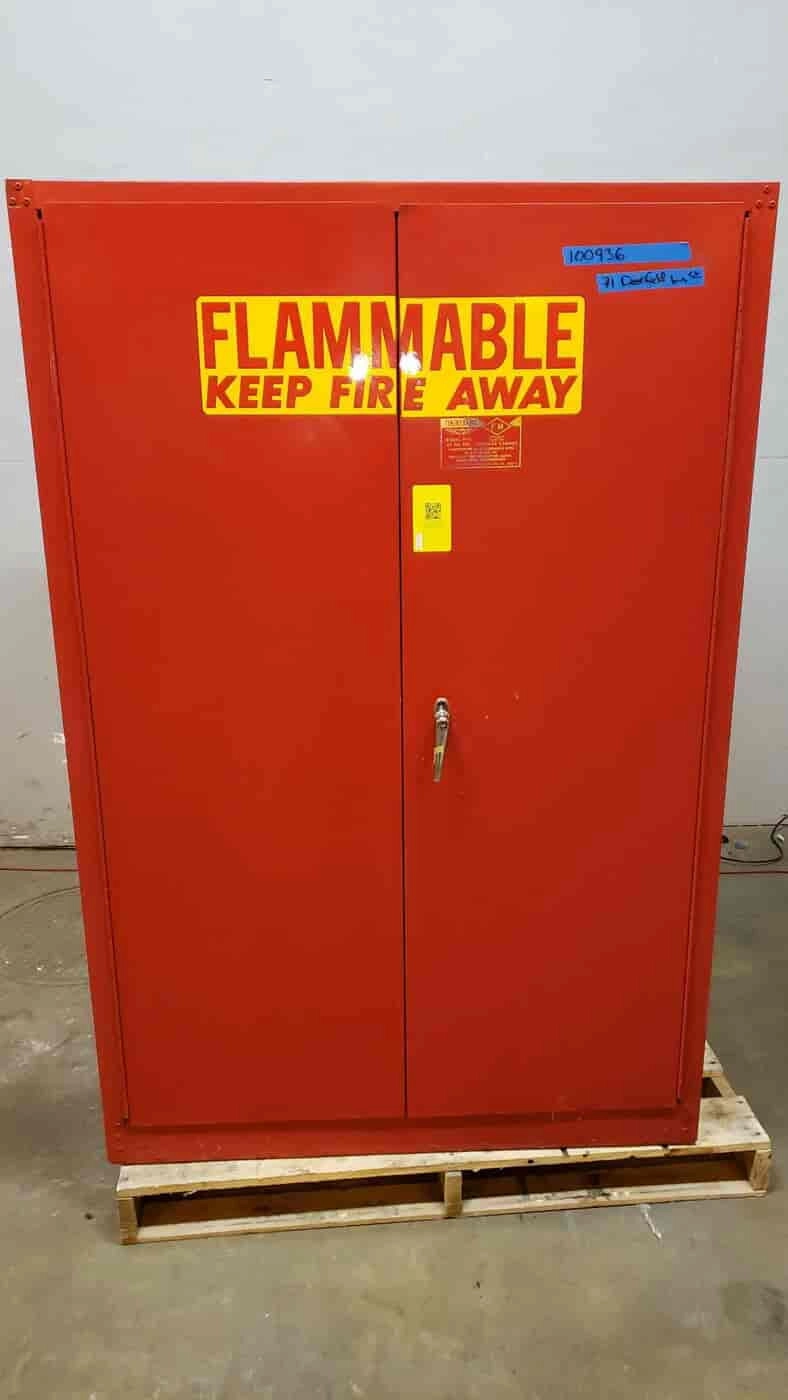 Used Eagle 60 Gal. Flammable Cabinet PI-47 w/ Shelves (SKU: 100936)