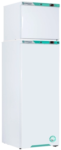Corepoint Scientific PRF122WWW-0A Solid Door Laboratory Combo 1C to 10C Refrigerator/-15C to -25C Freezer