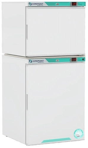 Corepoint Scientific PRF072WWW-0 Solid Door Laboratory Combo 1C to 10C Refrigerator/-15C to -25C Freezer