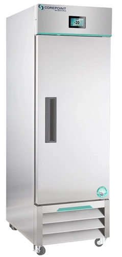 Corepoint Scientific NSWDF231SSS-0A -15C to -25C Single Solid Door Stainless Steel Laboratory and Medical Freezer