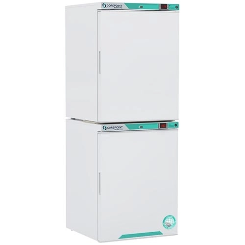 Corepoint Scientific PRF102WWW-040 Solid Door Laboratory Combo 1C to 10C Refrigerator/-37C to -43C Freezer