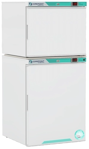 Corepoint Scientific PRF072WWW-0A Solid Door Laboratory Combo 1C to 10C Refrigerator/-15C to -25C Freezer