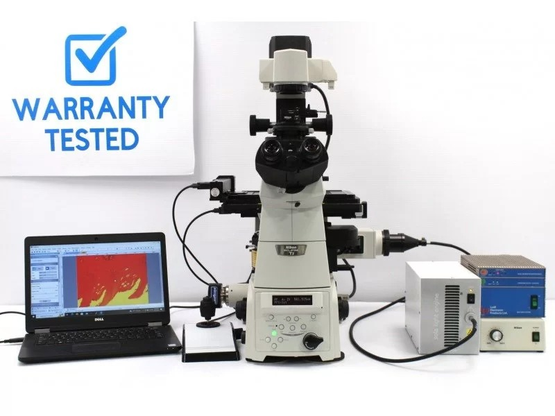 Nikon Eclipse TI-E PFS Inverted LED Fluorescence DIC Motorized Microscope with Motorized Stage Pred TI2-E