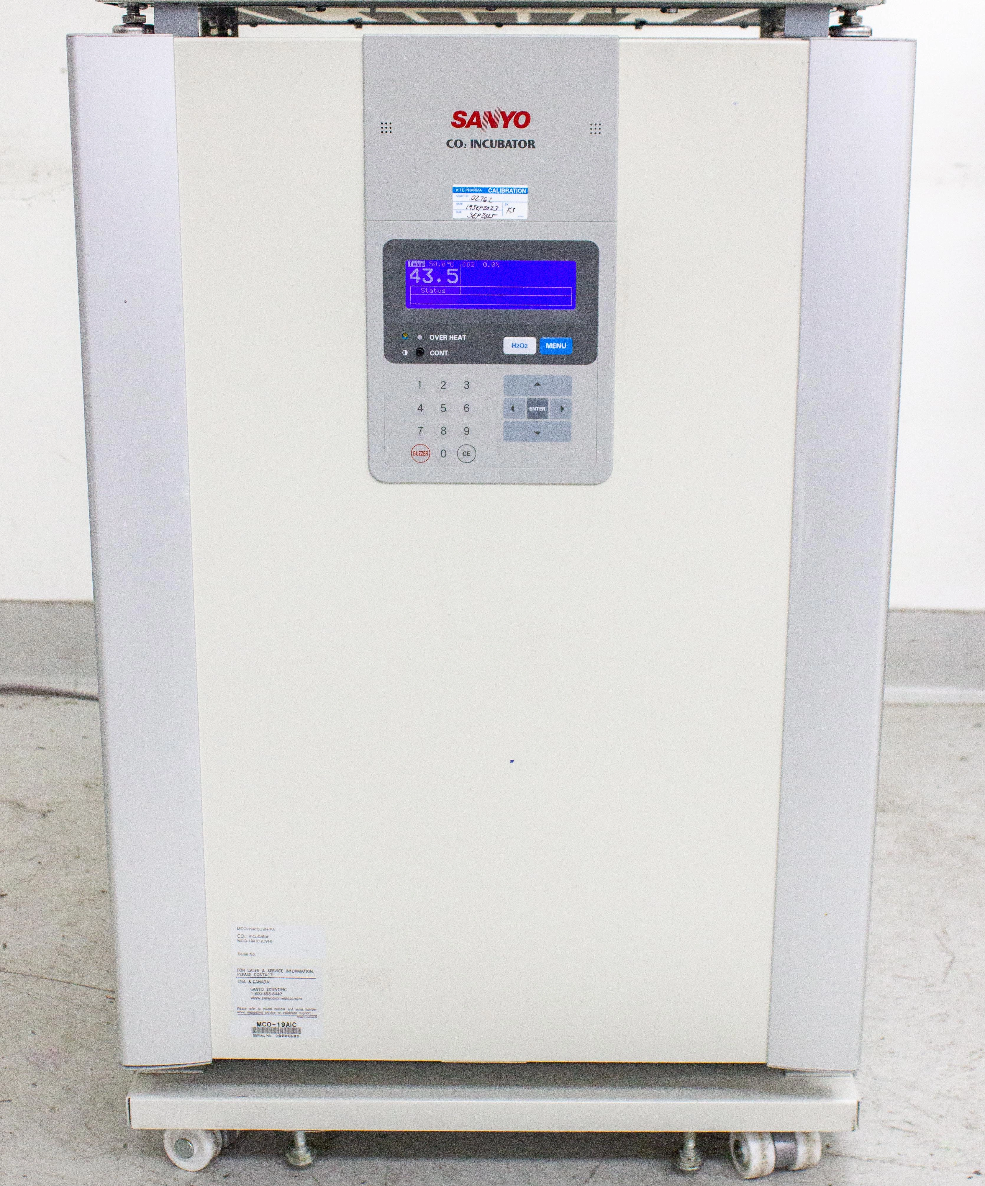 Sanyo MCO-19AIC CO2 Incubator 170L Temp Range 5-50C Antibacterial Interior - 3374366