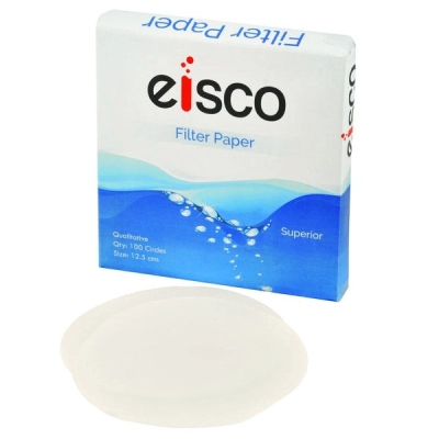 Eisco Labs Premium Qualitative Filter Paper, 21.5cm Dia., 10&mu;m Pore Size - Pack of 100 CH0390F