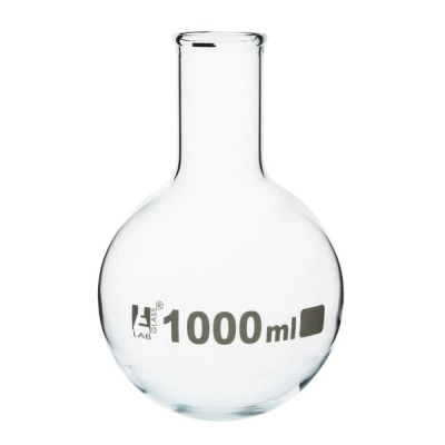 Eisco Boiling Flask, 1000ml - Round Bottom, Narrow Neck (1.55" ID) - Eisco Labs CH0402G