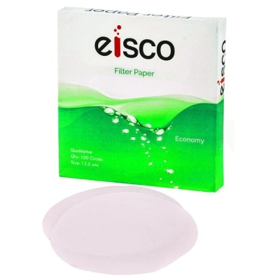 Eisco 100PK Economy Filter Papers - 12.5cm Diameter 8-10 Microns - Qualitative - Eisco Labs CH0388C