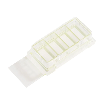 Celltreat 4 Chamber Cell Culture Slide, Glass, Sterile 6/Tray with 2 Trays/Box, 12/Cs 229164