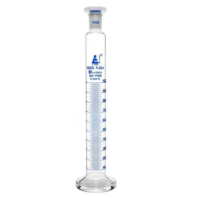 Eisco Measuring Cylinder, 100ml Class B - 19/26 Polypropylene Stopper Round Base Eisco Labs CH0348D