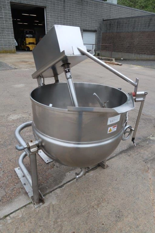 80 Gallon Groen INA Scraper Tilt Kettle, Tilt Out Mixer