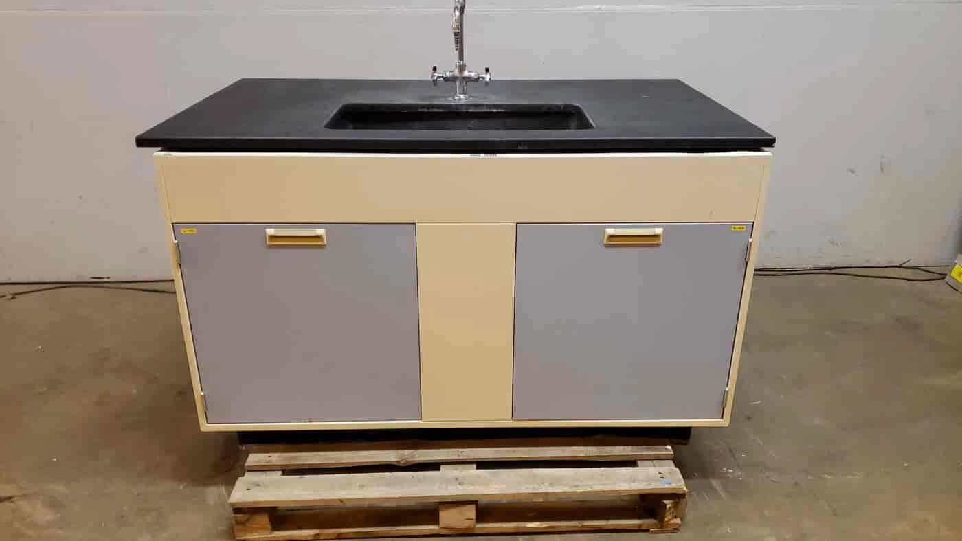 Used 5' Fisher Hamilton Sink Bundle Casework with Faucet (SKU: 13468AA)