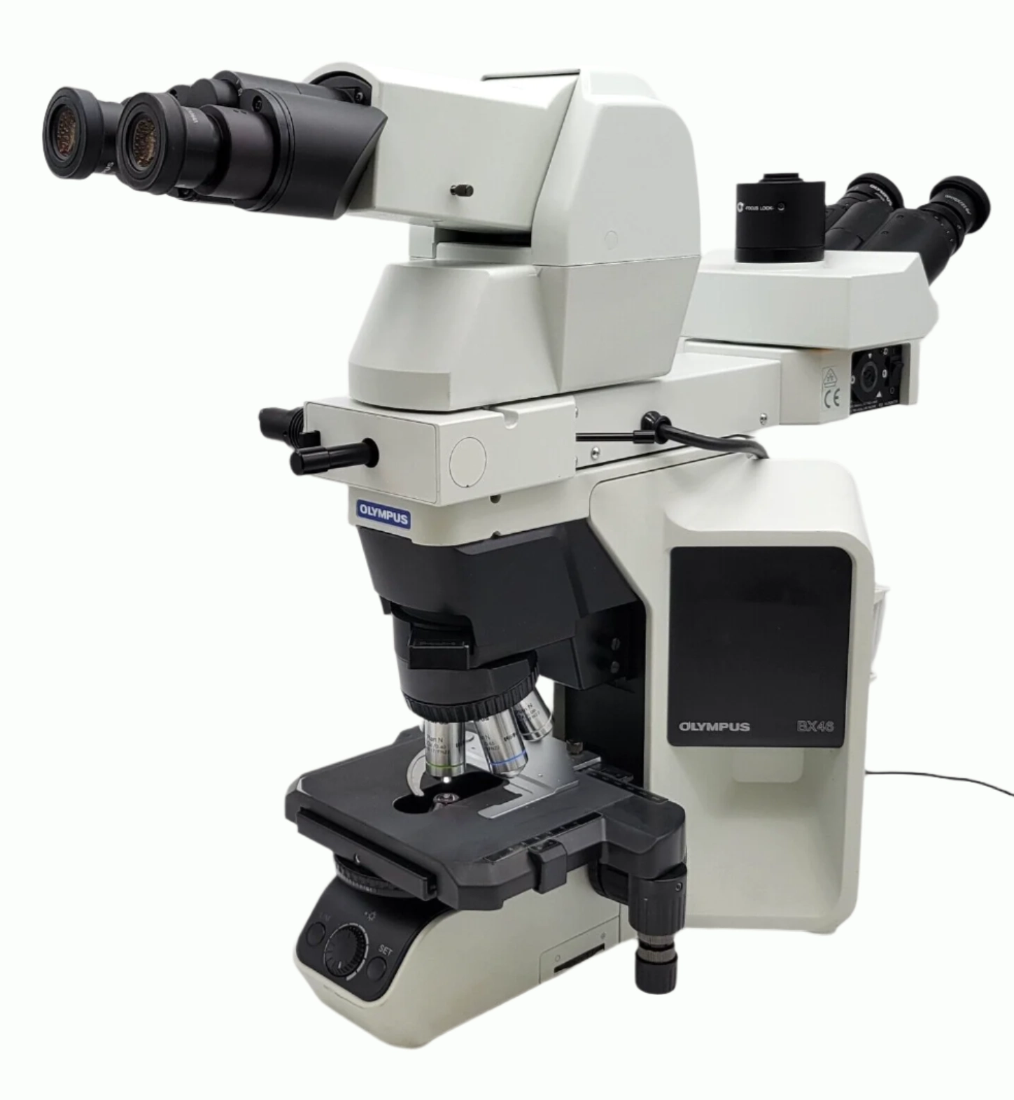 Olympus Microscope BX46 with Telescoping Head, Dual View Bridge &amp; 2x Pathology