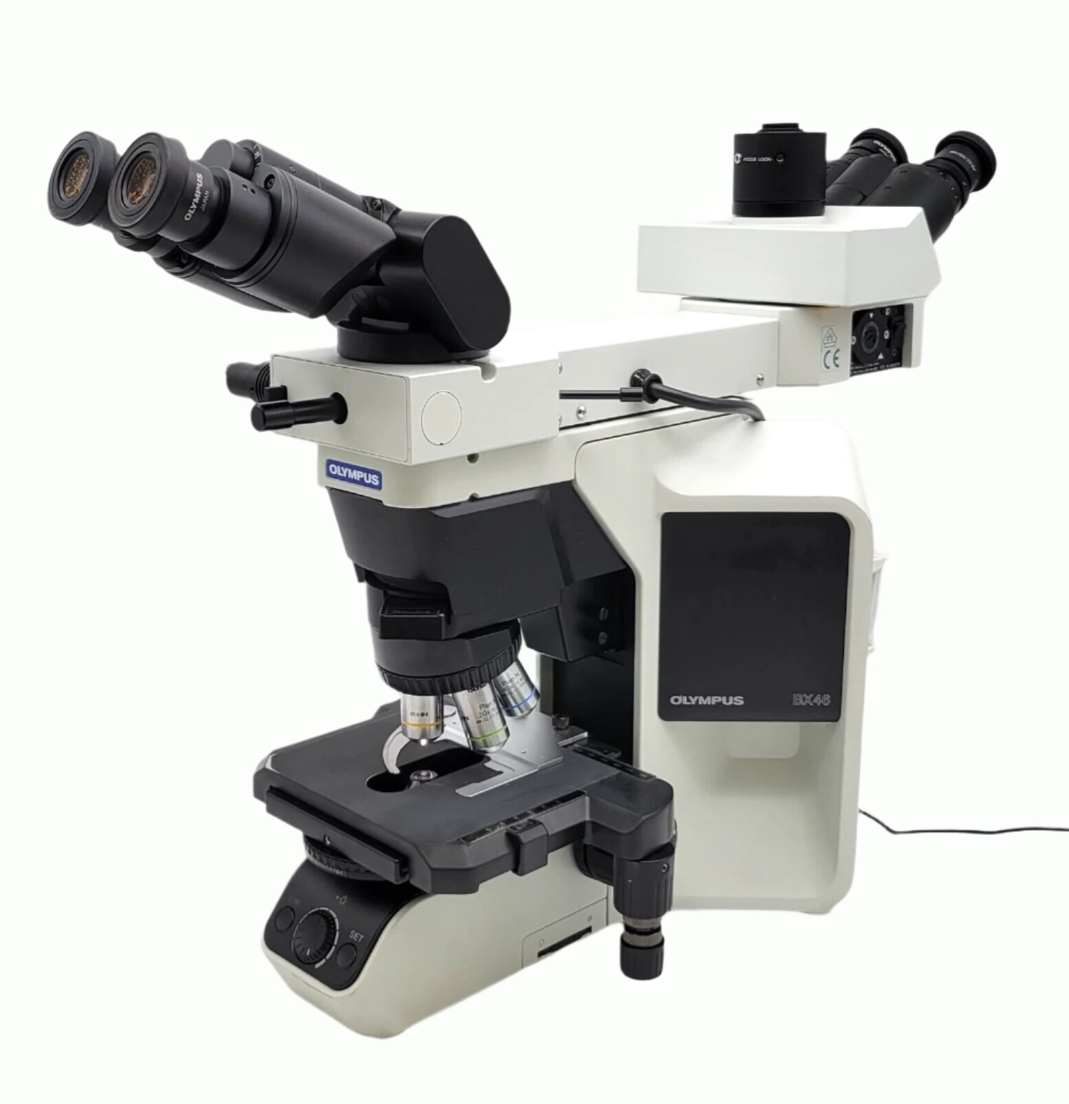 Olympus Microscope BX46 with Front to Back Dual Bridge &amp; 2x for Pathology / Mohs