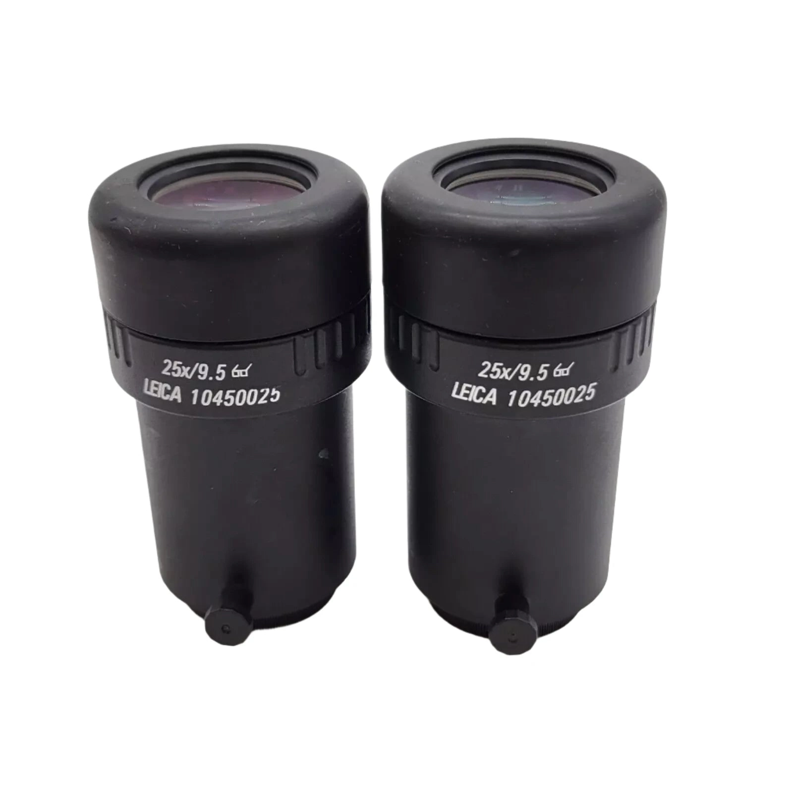 Leica Stereo Microscope 25x/9.5 Eyepieces 10450025 w. Reticle 25x Eyepiece Pair