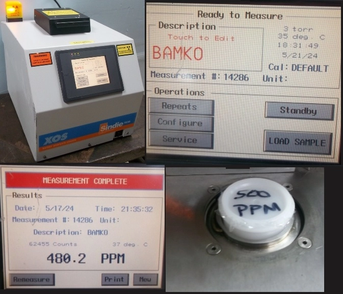 XOS SINDIE 7039 SULFUR ANALYZER, 16 3206, MODEL: SINDIE 7039, NO:BT060728011, POWER: 115 VOLTS STA