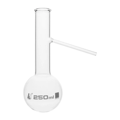 Eisco Distilling Flask with Side Arm, 250ml - Round bottom, Beaded Rim - Eisco Labs CH0416B