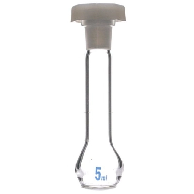 Eisco Volumetric Flask, 5ml - Class A - 10/19 Polyethylene, Borosilicate Glass - Eisco Labs CH0446A