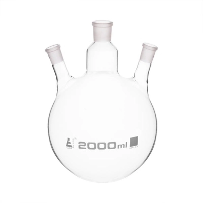 Eisco Distilling Flask, 2000ml - 3 Parallel Necks, 29/32 Center, 19/26 Sockets - Eisco Labs CH0418J