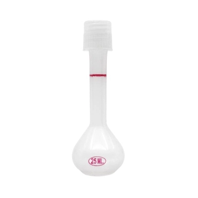 Eisco Volumetric Flask, 25mL - Polypropylene - Screw Cap - Autoclavable CH0452A