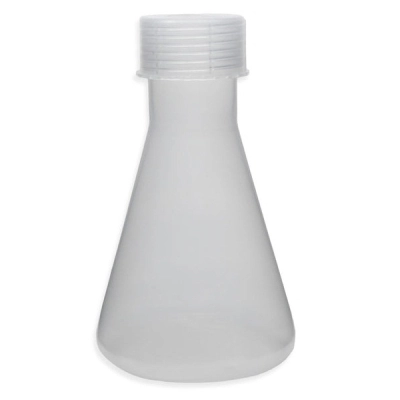 Eisco Conical Flask, 500ml - Translucent Polypropylene - With Screw Cap CH0431C