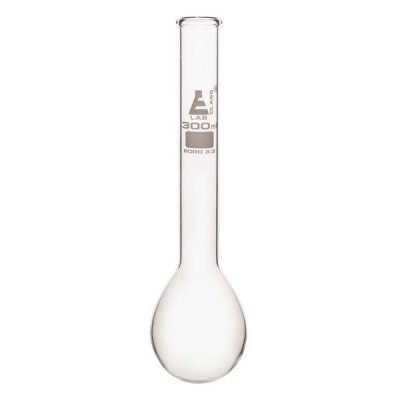 Eisco Kjeldahl Flask, 300mL - Long Neck, Round Bottom - Borosilicate Glass CH0438B