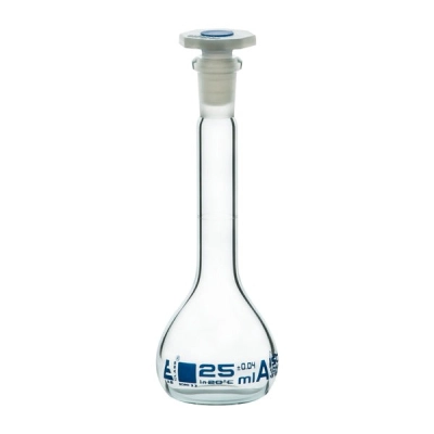 Eisco Volumetric Flask, 25ml - Class A - 10/19 Polyethylene, Tolerance &plusmn;0.040 - Eisco Labs CH0446C