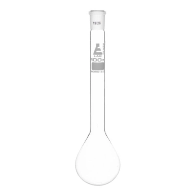 Eisco Kjeldahl Flask, 100mL - 19/26 Socket Size - Long Neck, Round Bottom Borosilicate Glass CH0436B