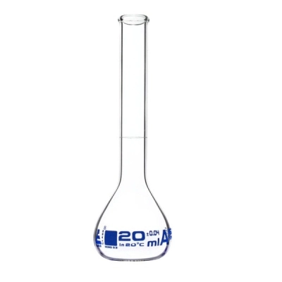 Eisco Volumetric Flask, 20ml - Class A Tolerance &plusmn;0.04ml - Beaded Rim - Eisco Labs CH0449B01