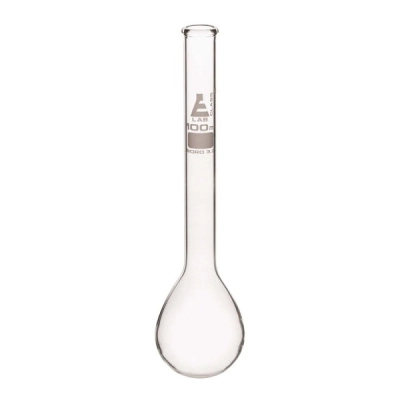 Eisco Kjeldahl Flask, 100mL - Long Neck, Round Bottom - Borosilicate Glass CH0438A