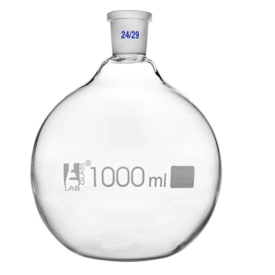 Eisco Florence Boiling Flask, 1000ml - 24/29 Joint, Flat Bottom, Short Neck - Eisco Labs CH0412K