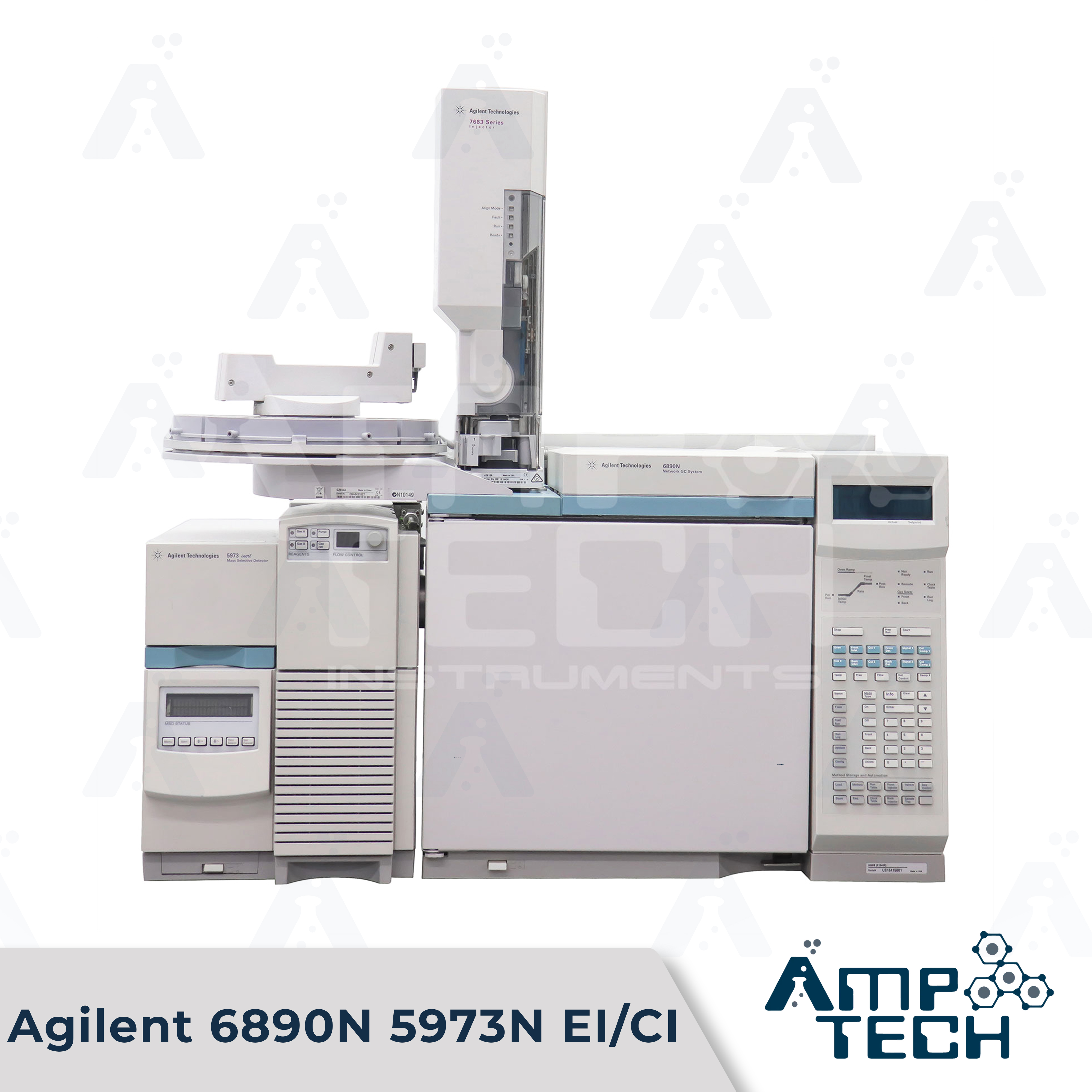 Agilent 6890N 5973N EI/CI Turbo Pump GCMS System w/ 7683 Autosampler