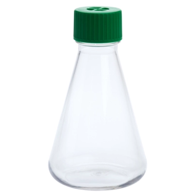 Celltreat 500mL Erlenmeyer Flask, Vent Cap, Plain Bottom, PETG, Sterile 1/Bag, 12/Cs 229809