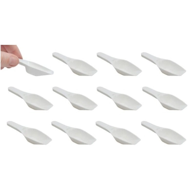 Eisco 12PK Scoops, 5ml (0.16oz) - Flat Bottom, Excellent for Measuring and Weighing CH0461BPK12