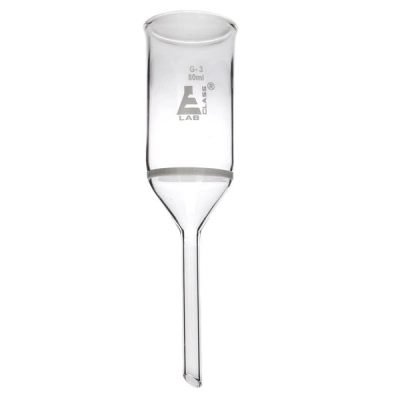 Eisco Buchner Funnel, 80ml - Sintered Disc, G-3 Porosity (40mm) - Plain Stem - Eisco Labs CH0466B